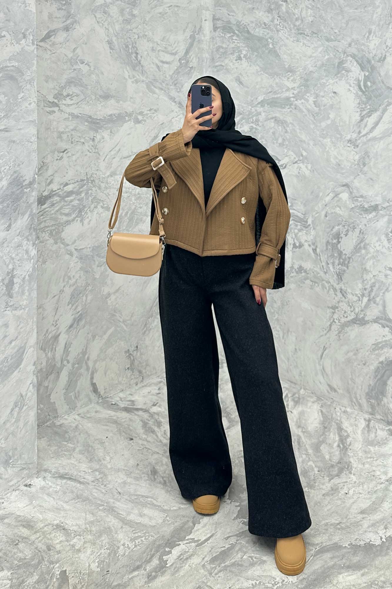 کراپ کت فیتیله طرح راه راه