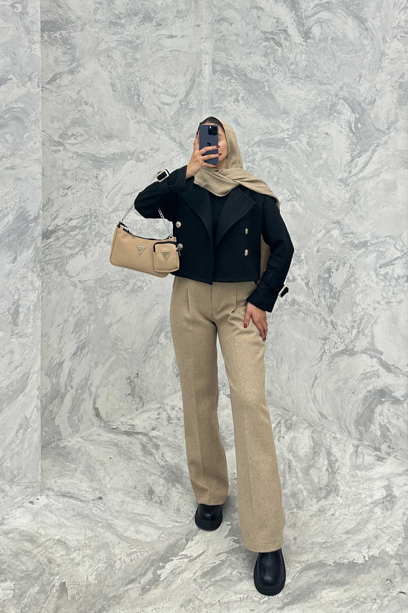 کراپ کت فیتیله طرح DIOR