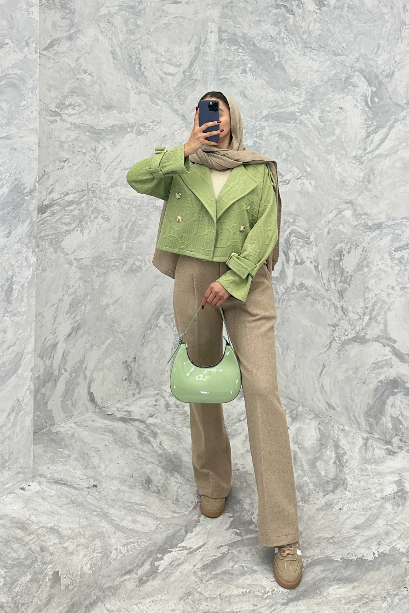 کراپ کت فیتیله طرح DIOR