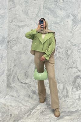 کراپ کت فیتیله طرح DIOR