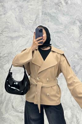 بارانی آستین کوک دوزی پشت ژیله شمیم