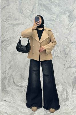 بارانی آستین کوک دوزی پشت ژیله شمیم