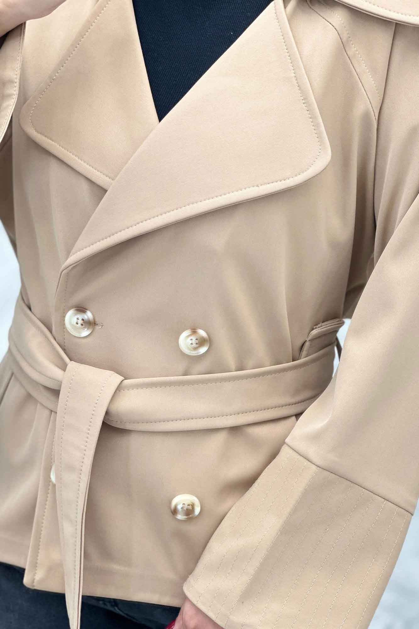 بارانی آستین کوک دوزی پشت ژیله شمیم