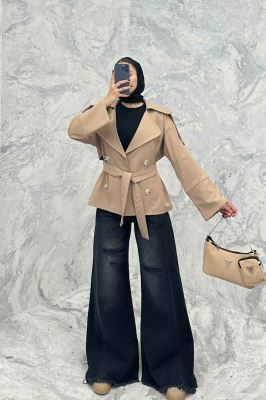 بارانی آستین کوک دوزی پشت ژیله شمیم