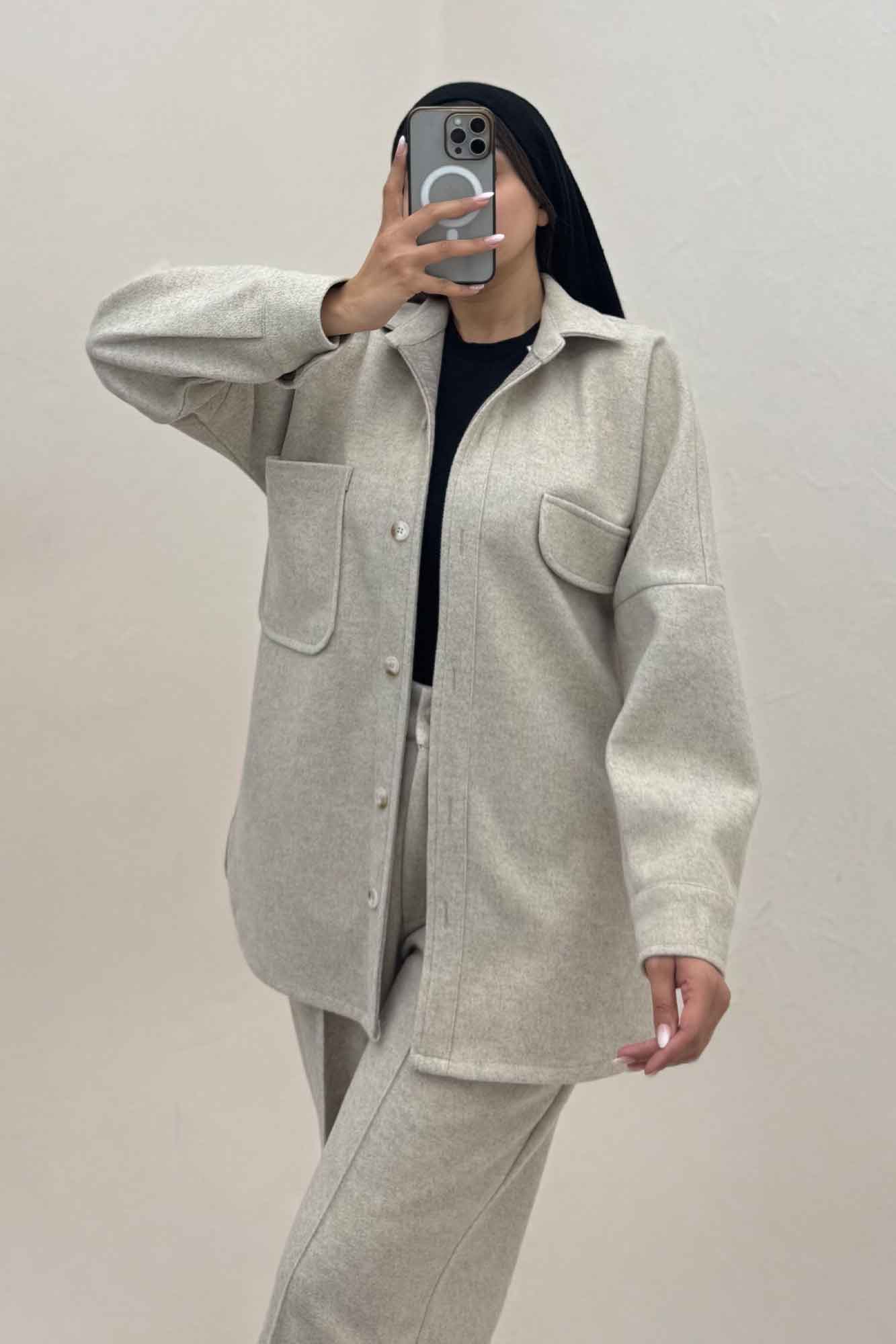 کت و شلوار فوتر جیب تا ب تا موژان