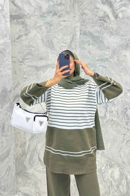 ست دورس و شلوار بافت پایین کشبافت