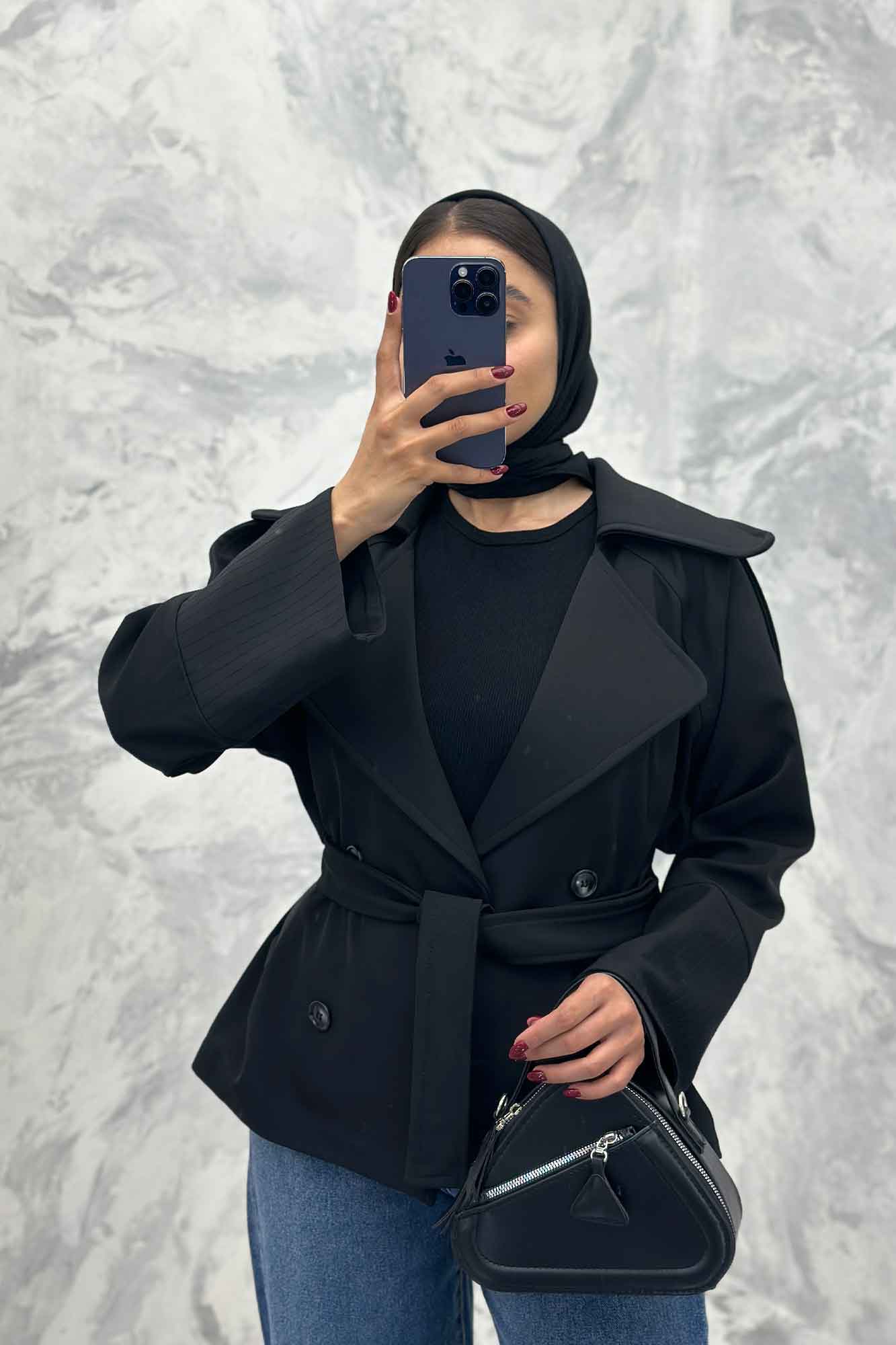 بارانی آستین کوک دوزی پشت ژیله شمیم
