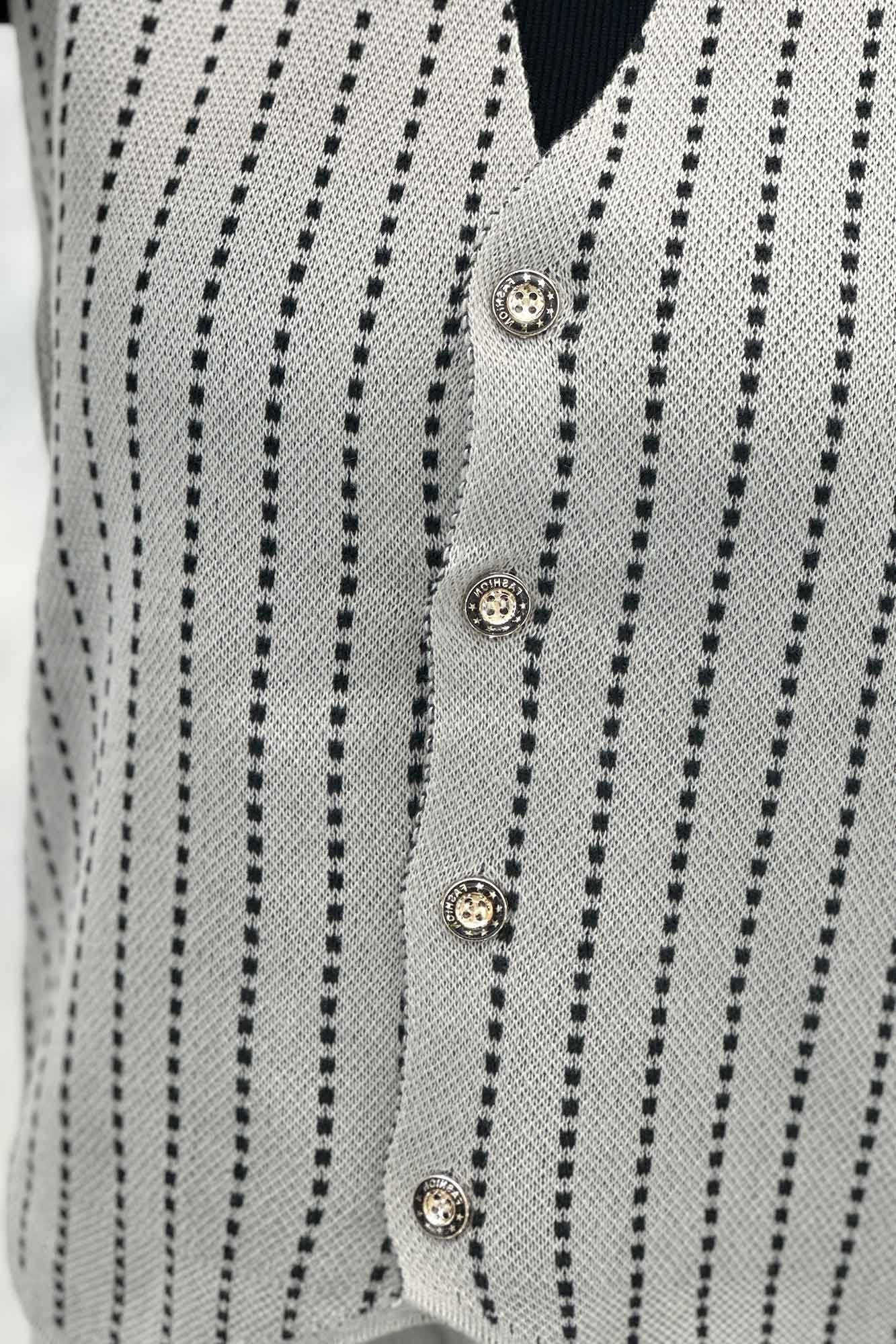 ست ژیله و شلوار بافت طرح دار  SB