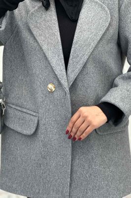 پالتو فوتر یقه ب ب دو جیب پاکتی TIMA