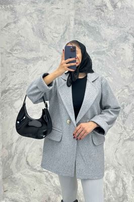 پالتو فوتر یقه ب ب دو جیب پاکتی TIMA