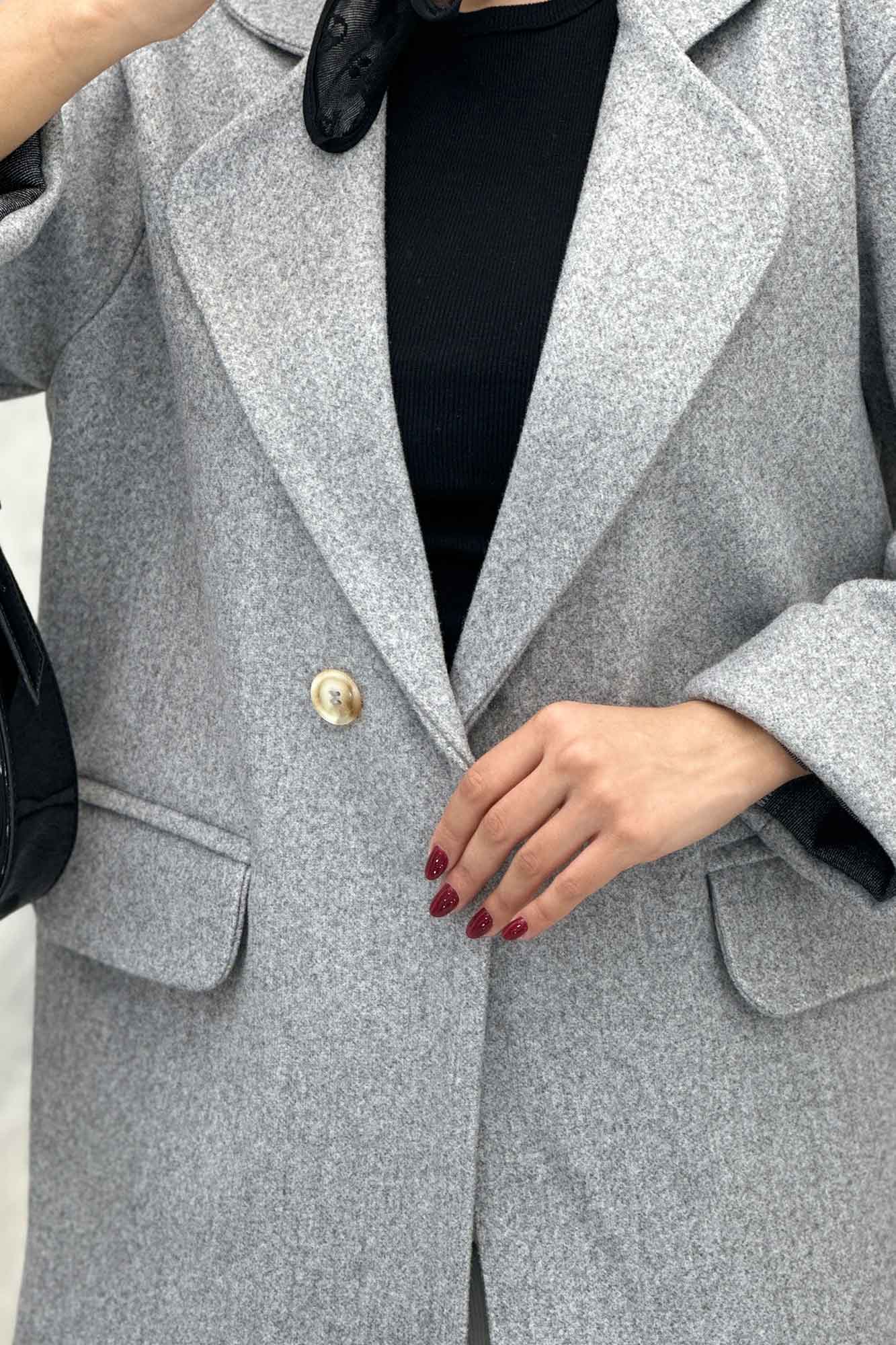 پالتو فوتر یقه ب ب دو جیب پاکتی TIMA