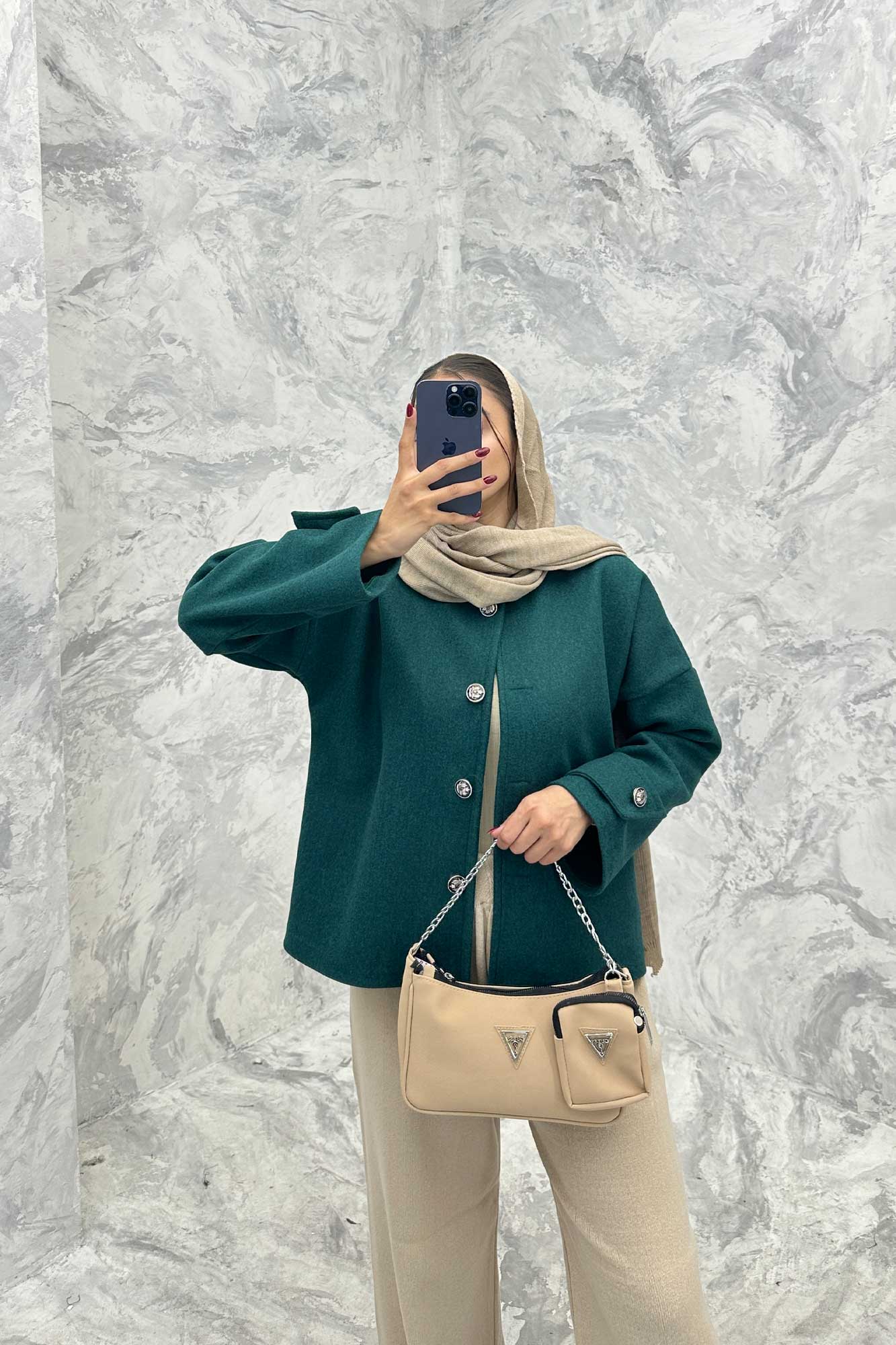 کت یقه گرد فوتر VIVIANNE