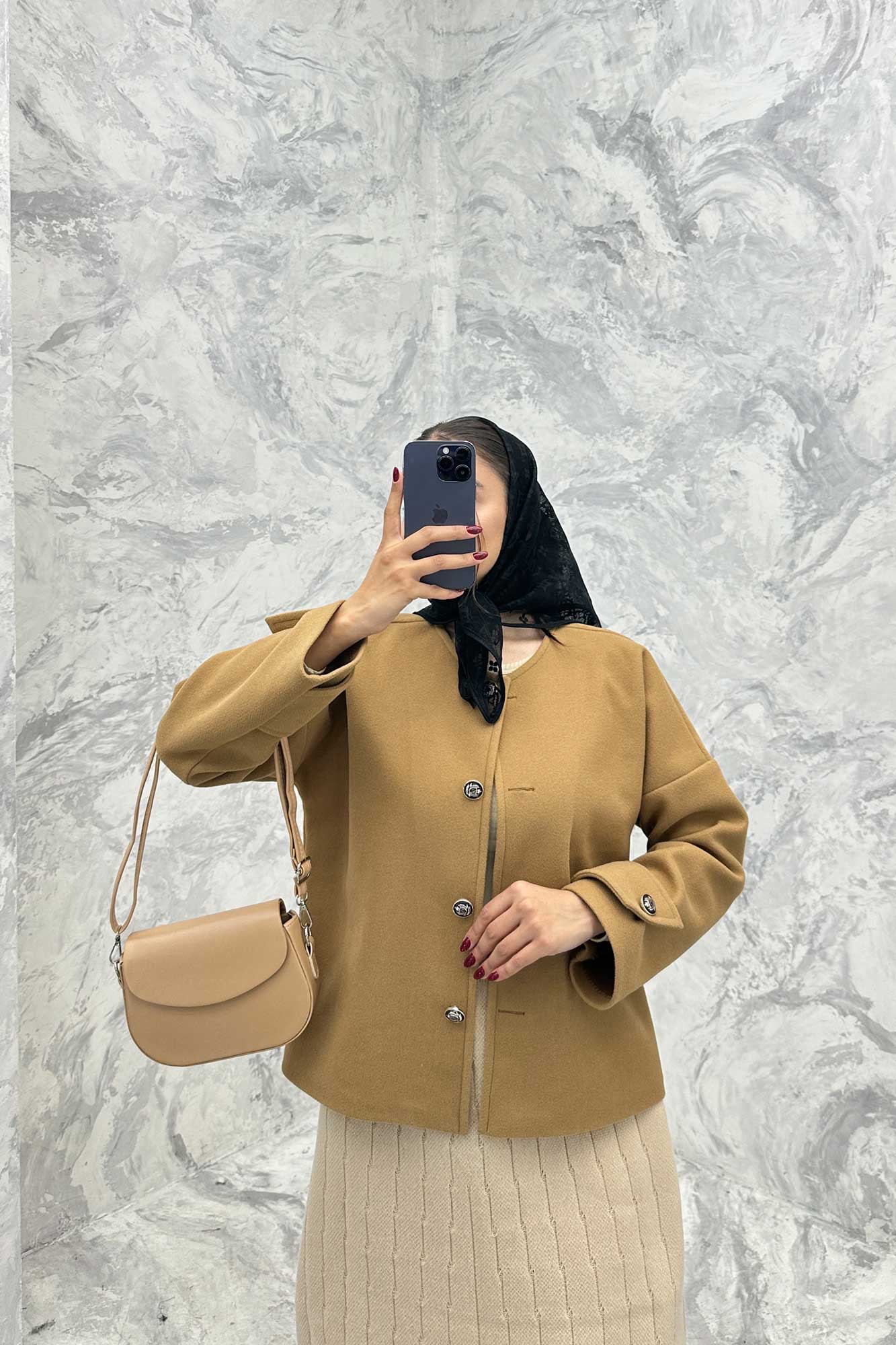 کت یقه گرد فوتر VIVIANNE