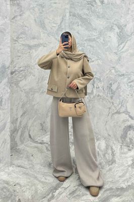 کت کوتاه فوتر یقه گرد آرام