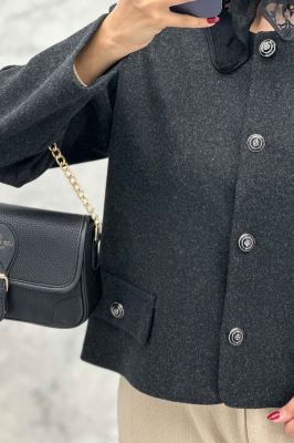 کت کوتاه فوتر یقه گرد آرام