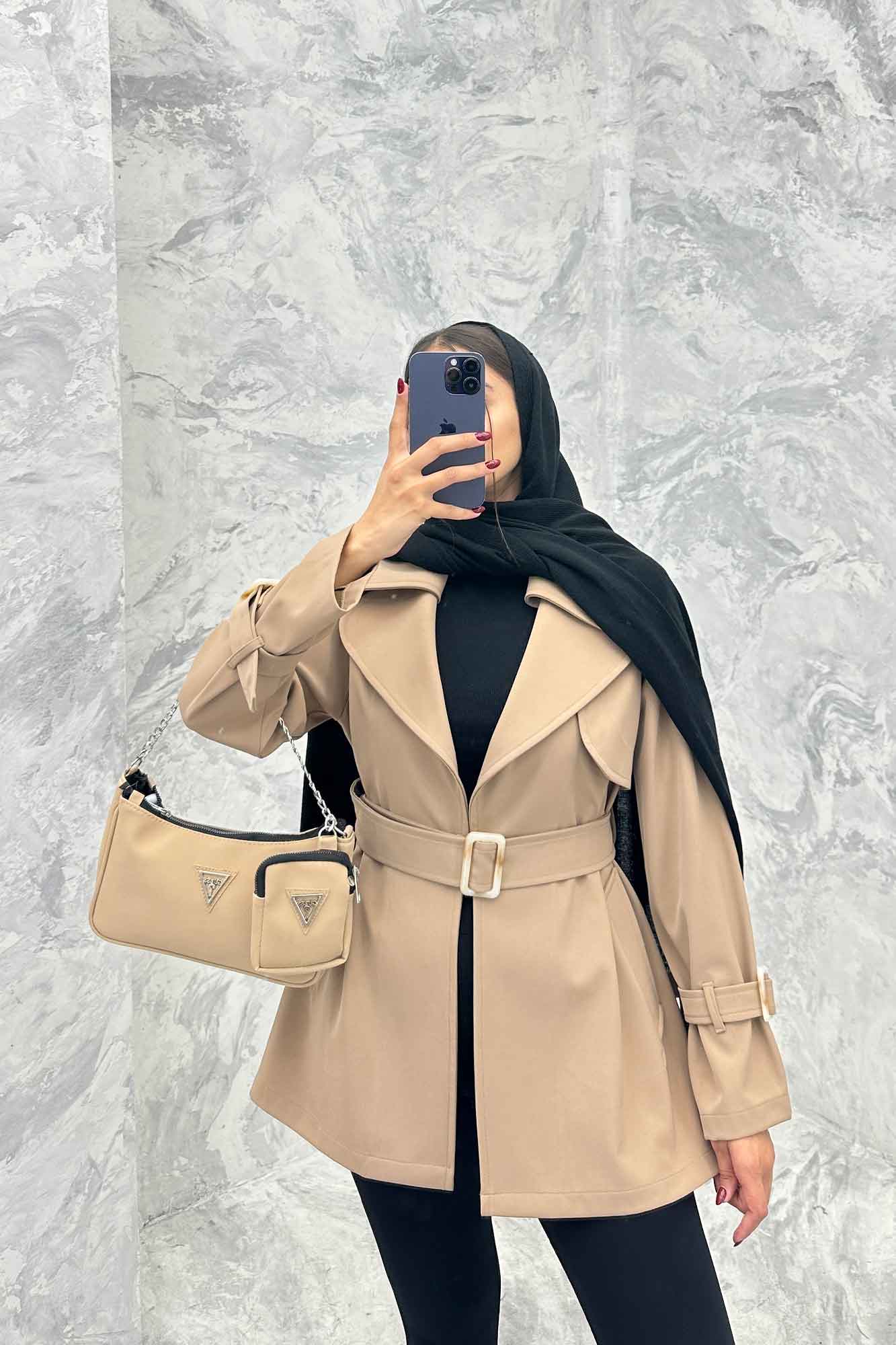 ترنچ کت دو یقه پرادا