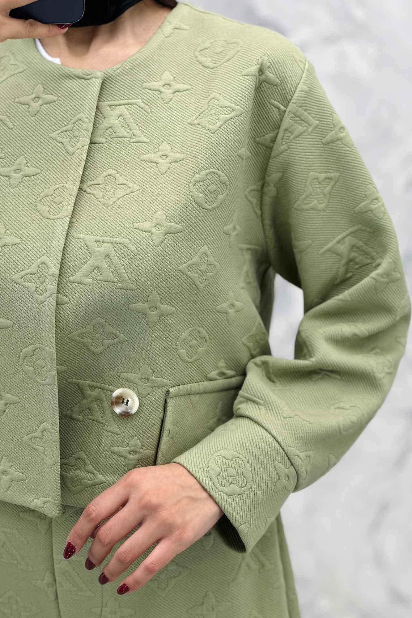 ست کت و شلوار فیتیله طرح LV