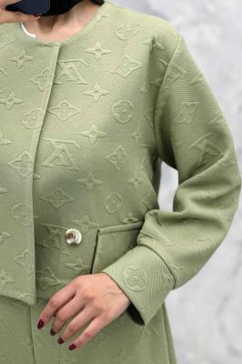 ست کت و شلوار فیتیله طرح LV