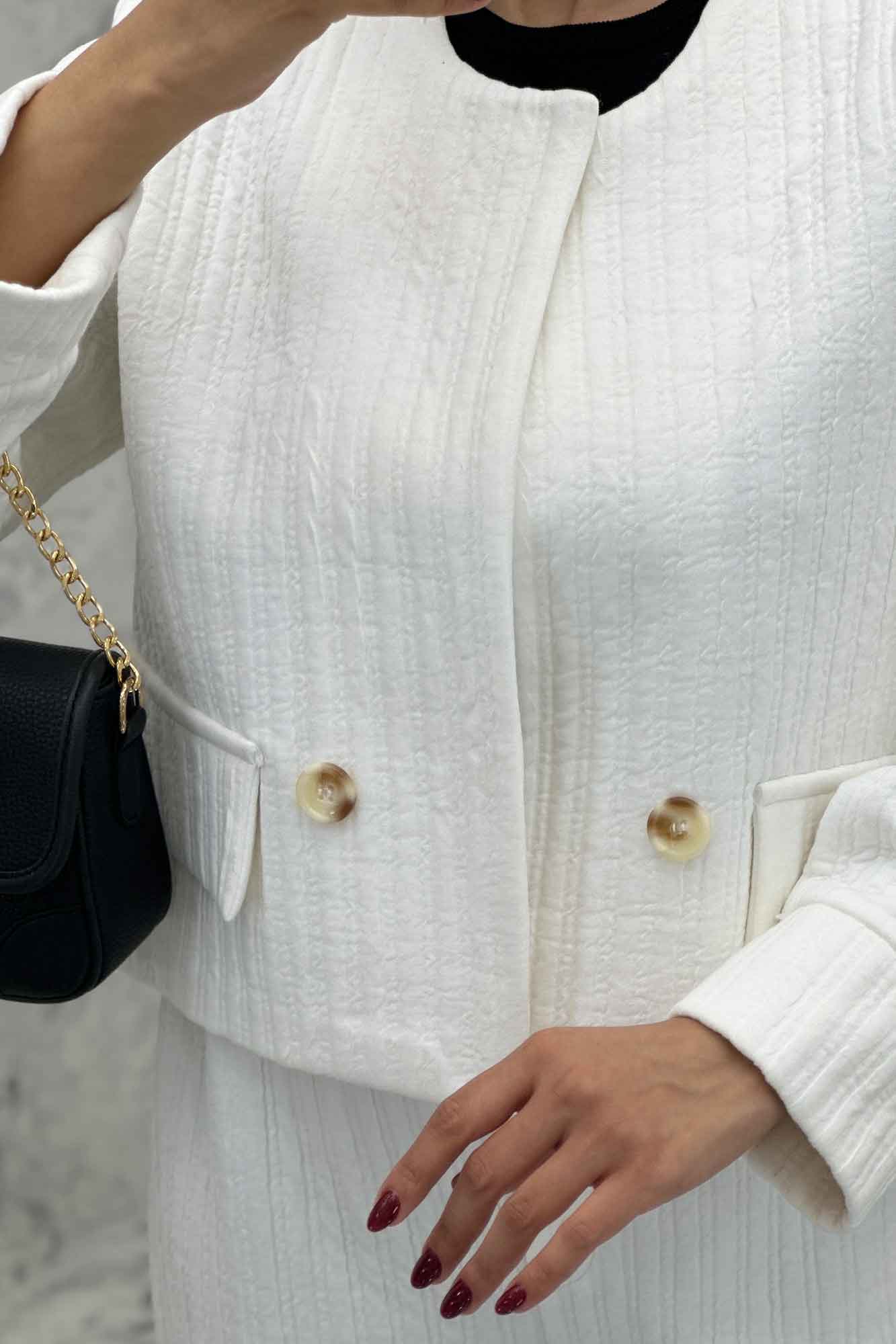 ست کت و شلوار فیتیله طرح راه راه