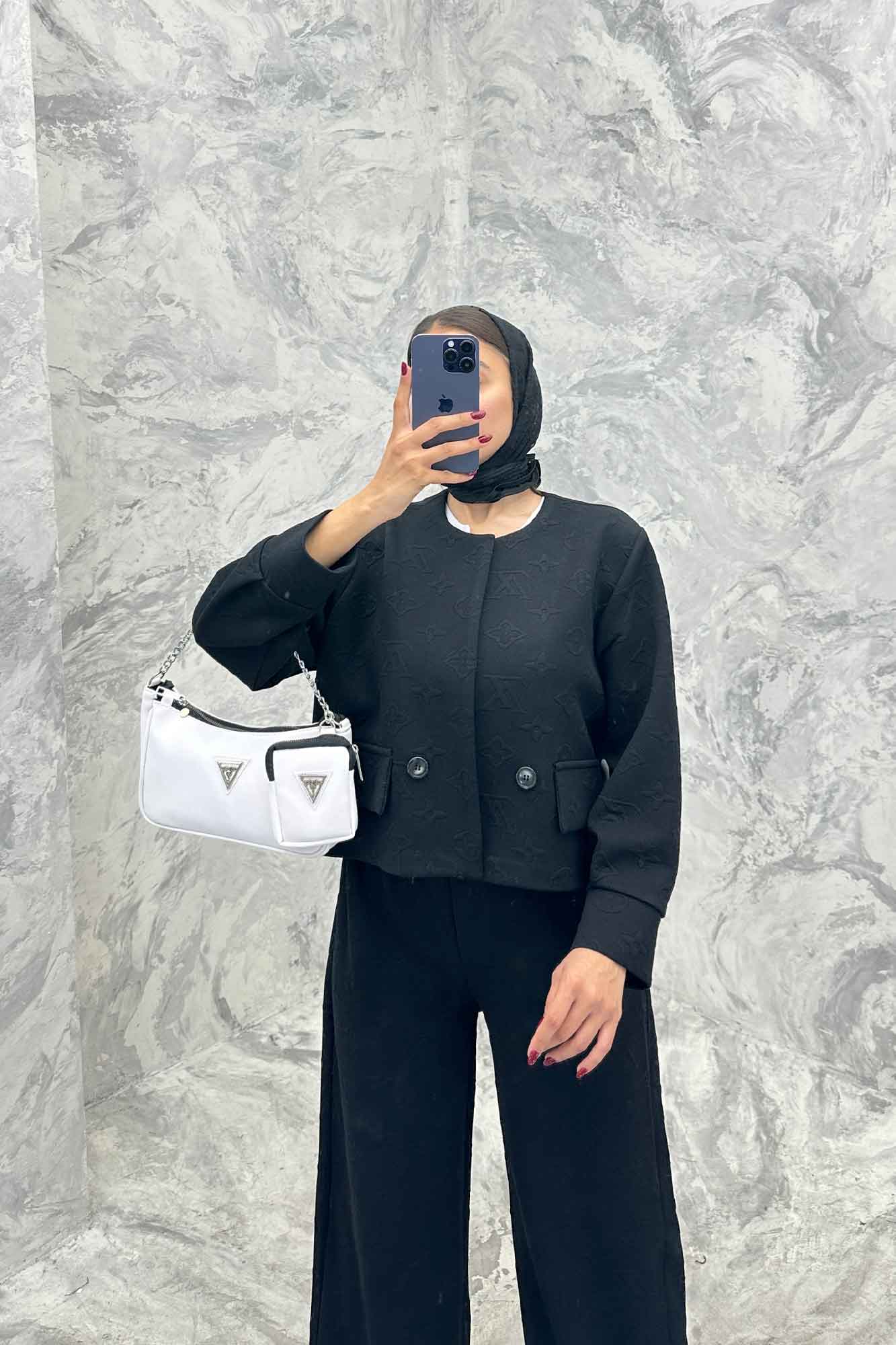 ست کت و شلوار فیتیله طرح LV