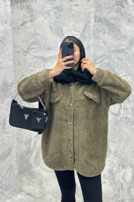 مانتو کوتاه تدی جلو دکمه