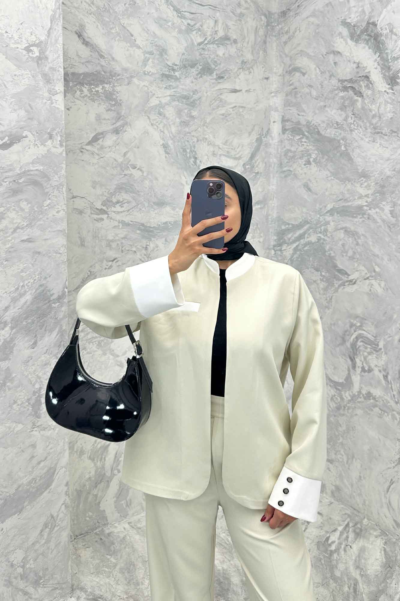 ست کت و شلوار مازراتی یقه سه سانت جواهر