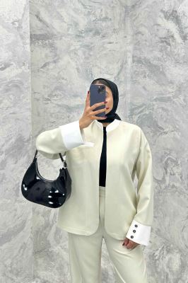 ست کت و شلوار مازراتی یقه سه سانت جواهر