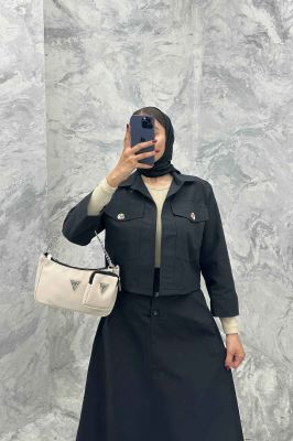 ست کت و دامن دو جیب کتان زارا