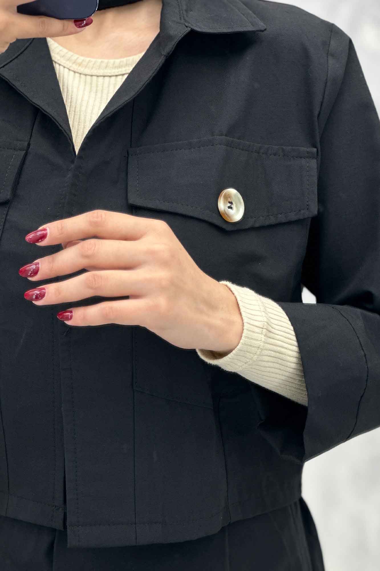 ست کت و دامن دو جیب کتان زارا