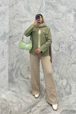 کت چهار جیب فوتر یقه سه سانت