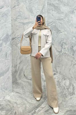 کت چهار جیب فوتر یقه سه سانت