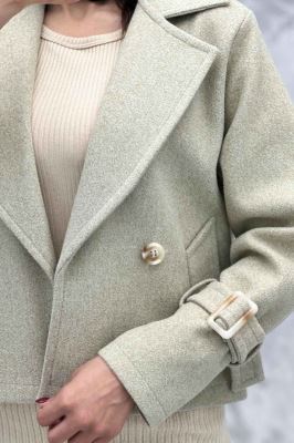 کت فوتر یقه انگلیسی آستین سگک PRADAS