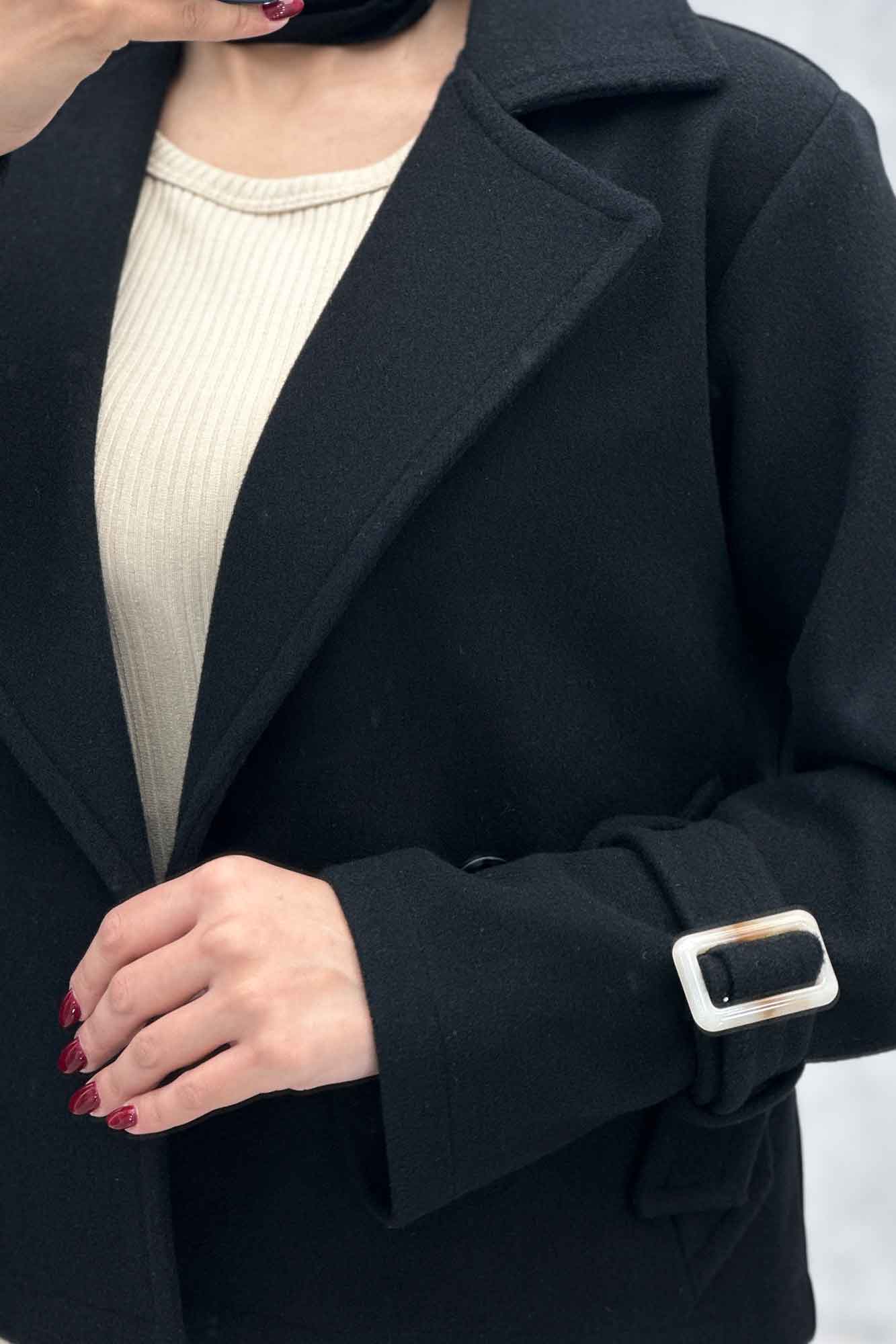 کت فوتر یقه انگلیسی آستین سگک PRADAS