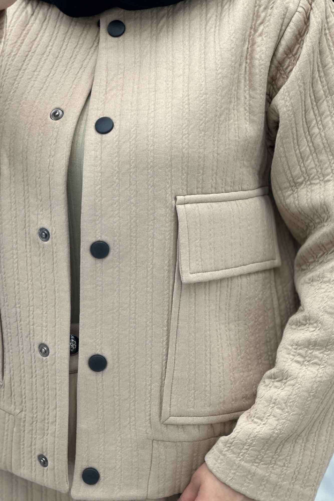 ست دوپی اس دکمه ای فیتیله طرح راه راه