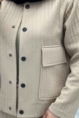 ست دوپی اس دکمه ای فیتیله طرح راه راه