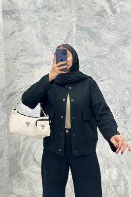 ست دوپی اس دکمه ای فیتیله طرح راه راه