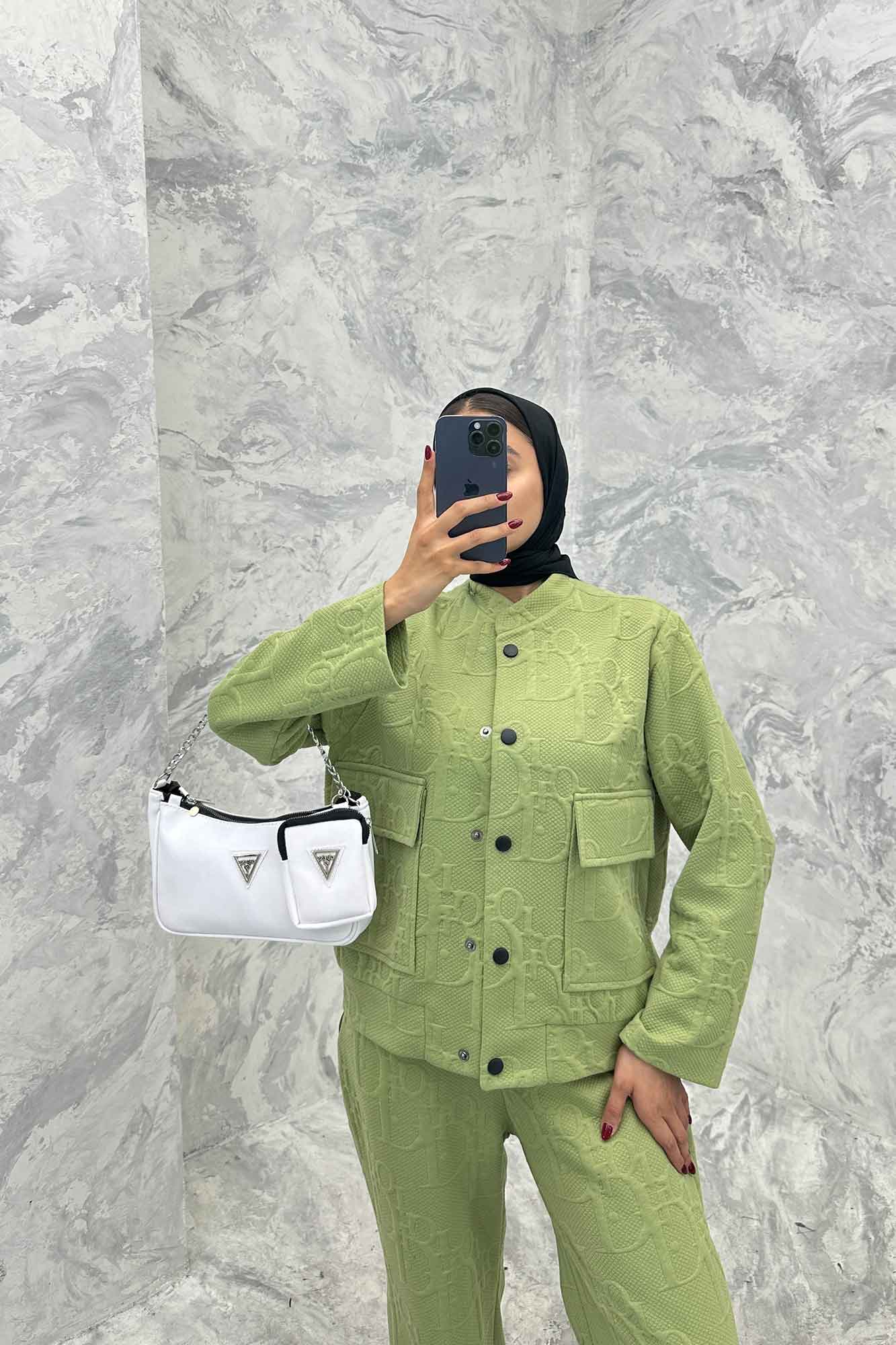 ست دوپی اس دکمه ای فیتیله طرح DIOR