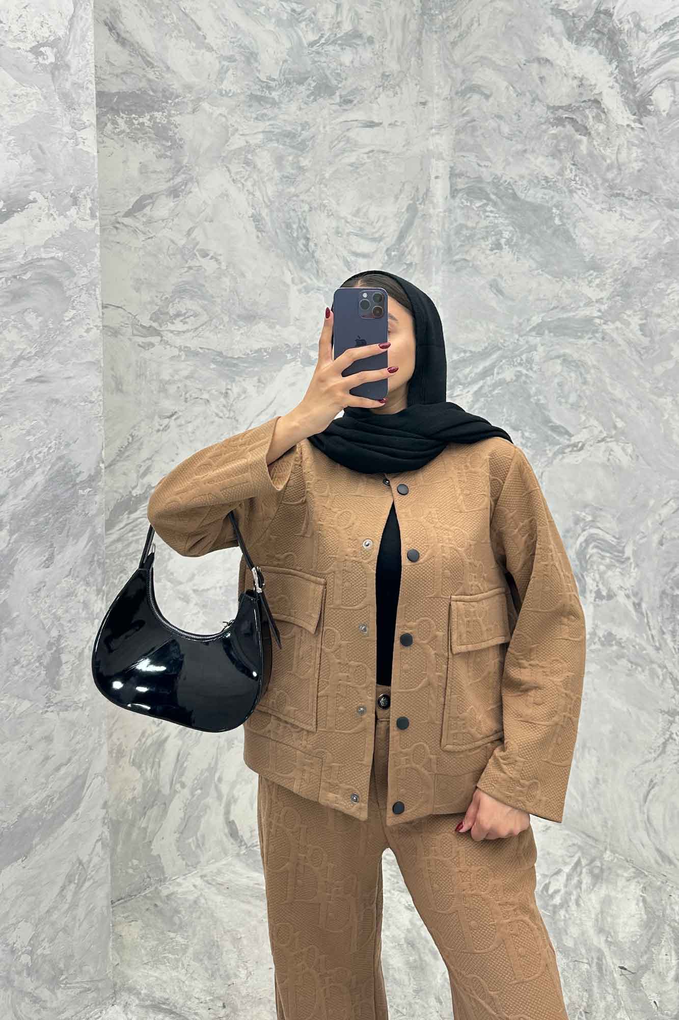 ست دوپی اس دکمه ای فیتیله طرح DIOR