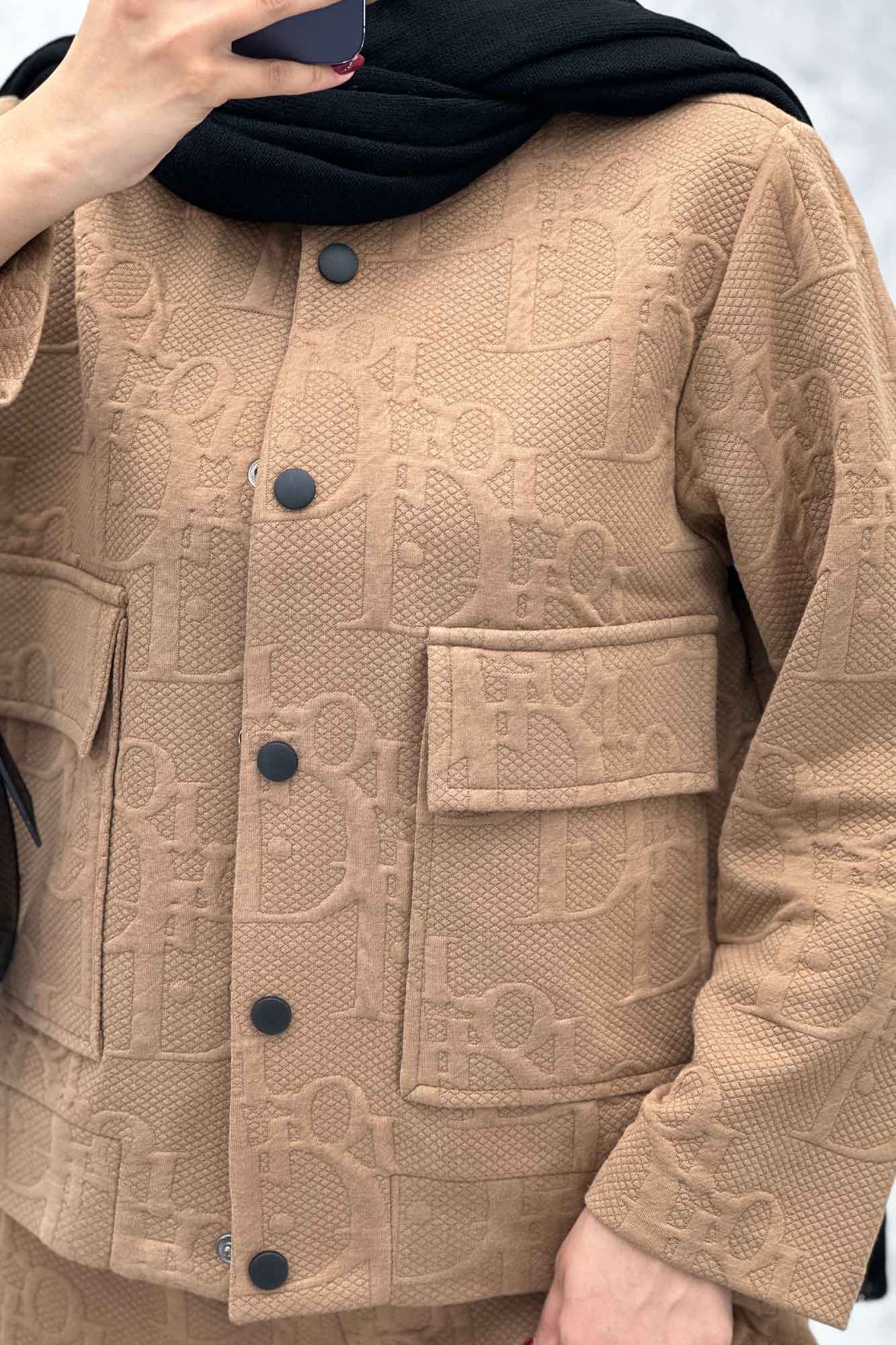 ست دوپی اس دکمه ای فیتیله طرح DIOR