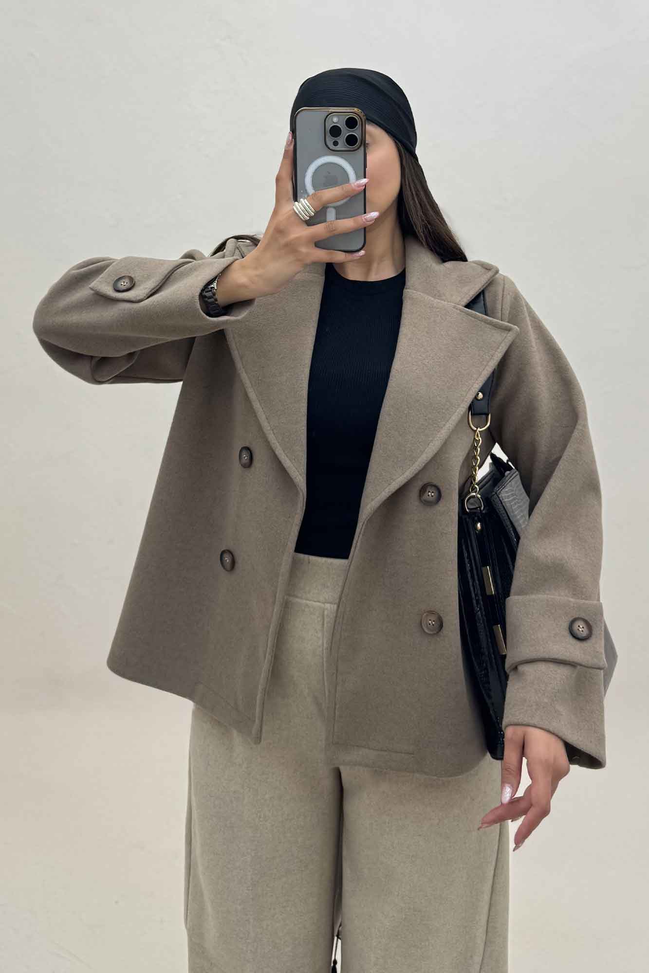 پالتو فوتر یقه انگلیسی پهن ADRIAN