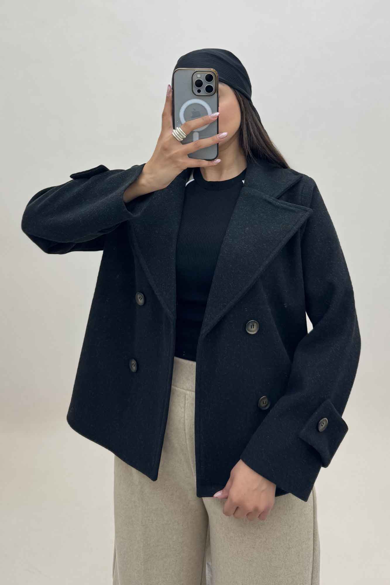 پالتو فوتر یقه انگلیسی پهن ADRIAN