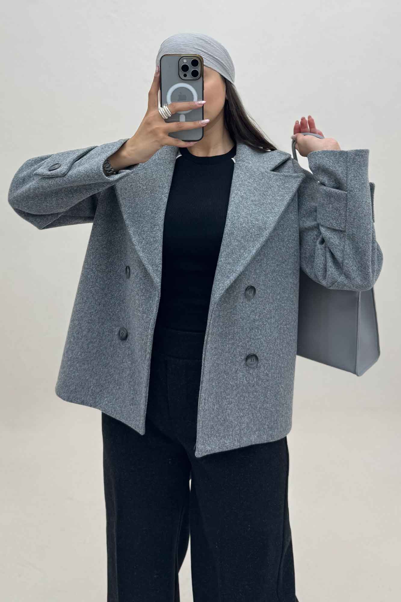 پالتو فوتر یقه انگلیسی پهن ADRIAN