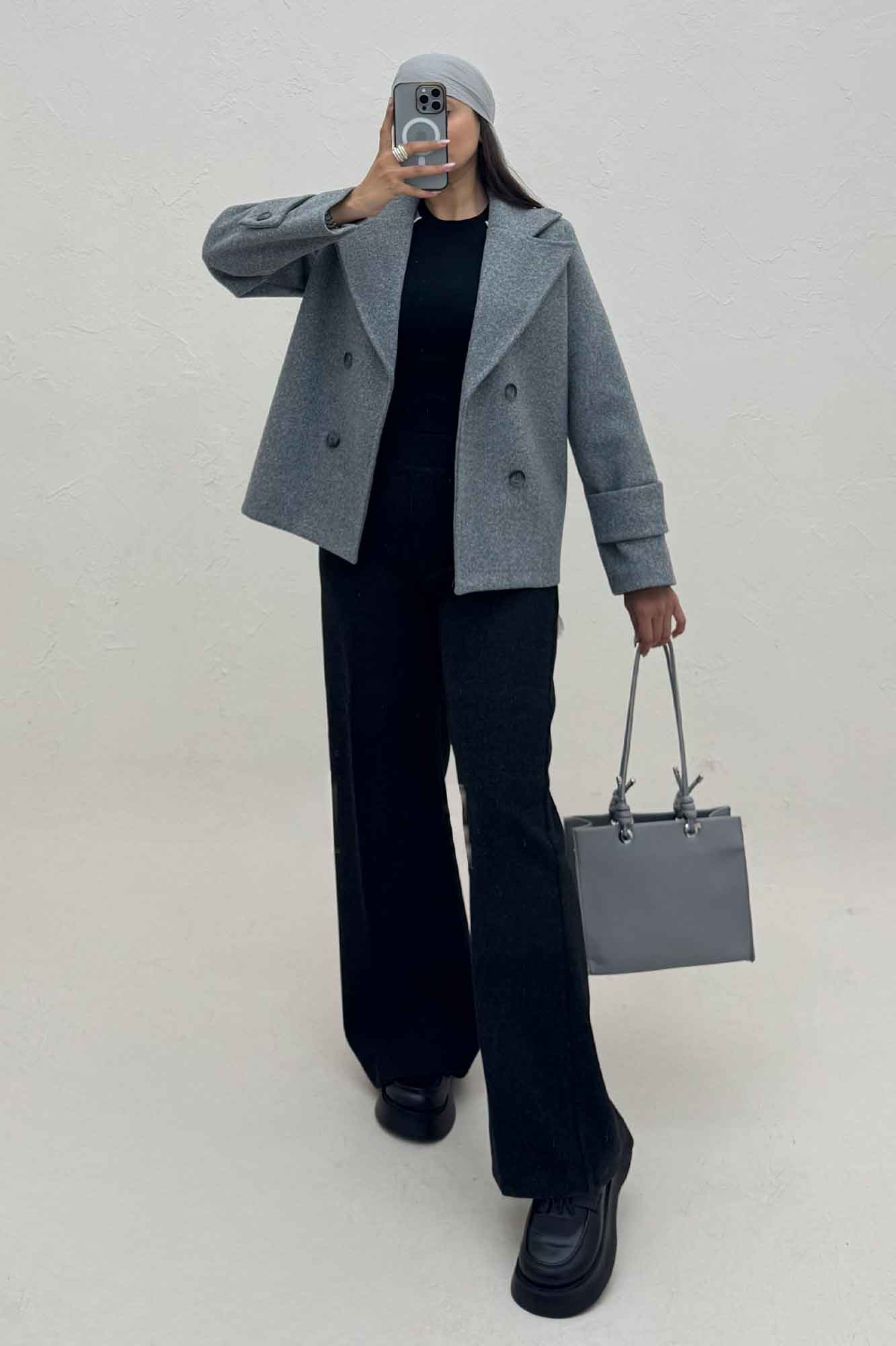 پالتو فوتر یقه انگلیسی پهن ADRIAN