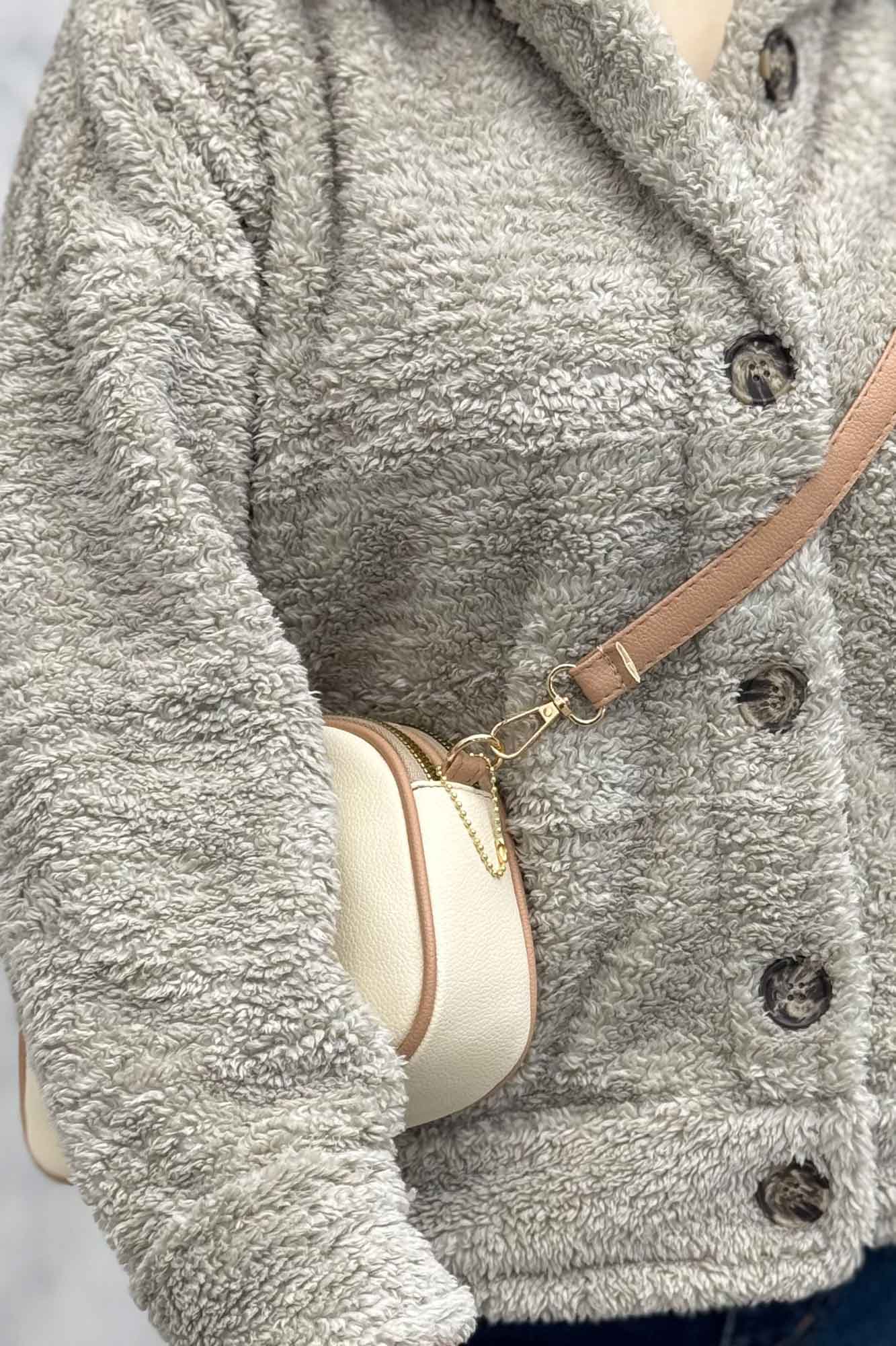 کت کوتاه تدی سر آستین دکمه