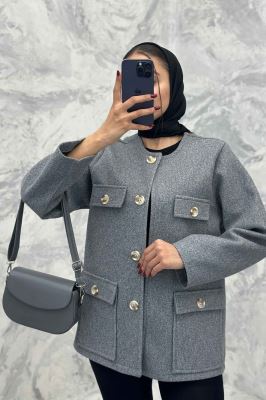 کت یقه گرد فوتر چهار جیب QUEEN