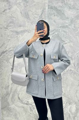 کت یقه گرد فوتر چهار جیب QUEEN