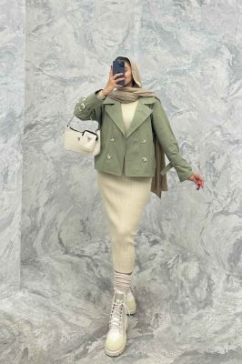 کت پاییزه کتان زارا چهار دکمه آژند