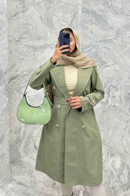 بارانی بلند پشت چاکدار کتان زارا