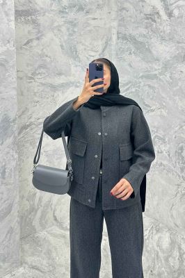 ست پالتو و شلوار فوتر جلو دکمه JESI