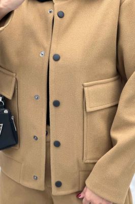 ست پالتو و شلوار فوتر جلو دکمه JESI